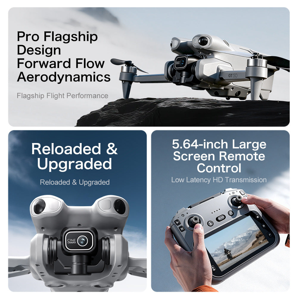 Cross-Border GT50Drone remote control with screen HD aerial photography brushless obstacle avoidance quadcopter toy airplane dron