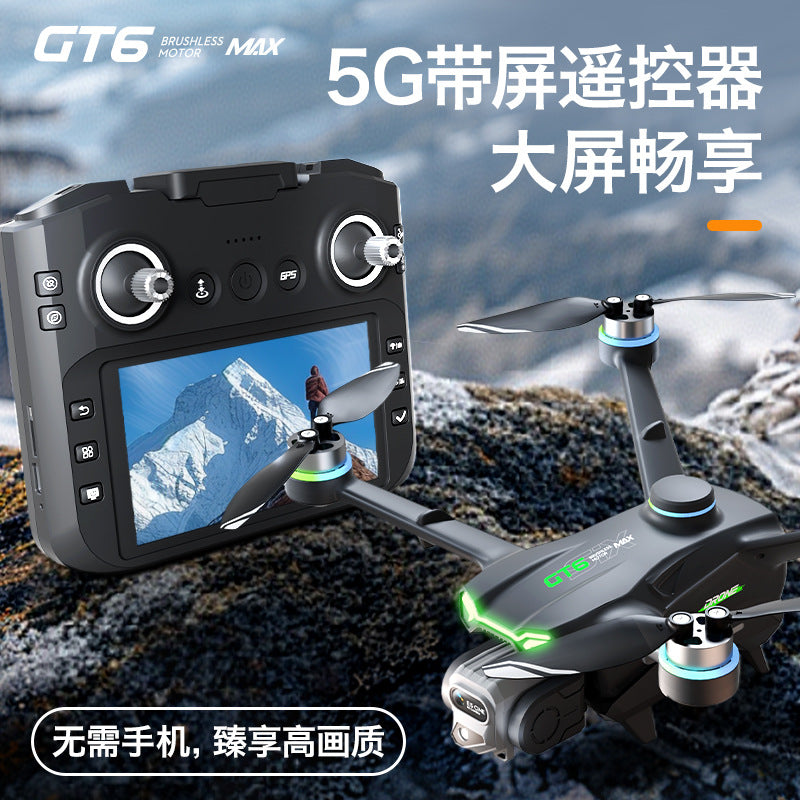 Cross-Border GT6Drone remote control with screen brushless motor HD aerial photography GPS Intelligent Positioning Remote Control Drone