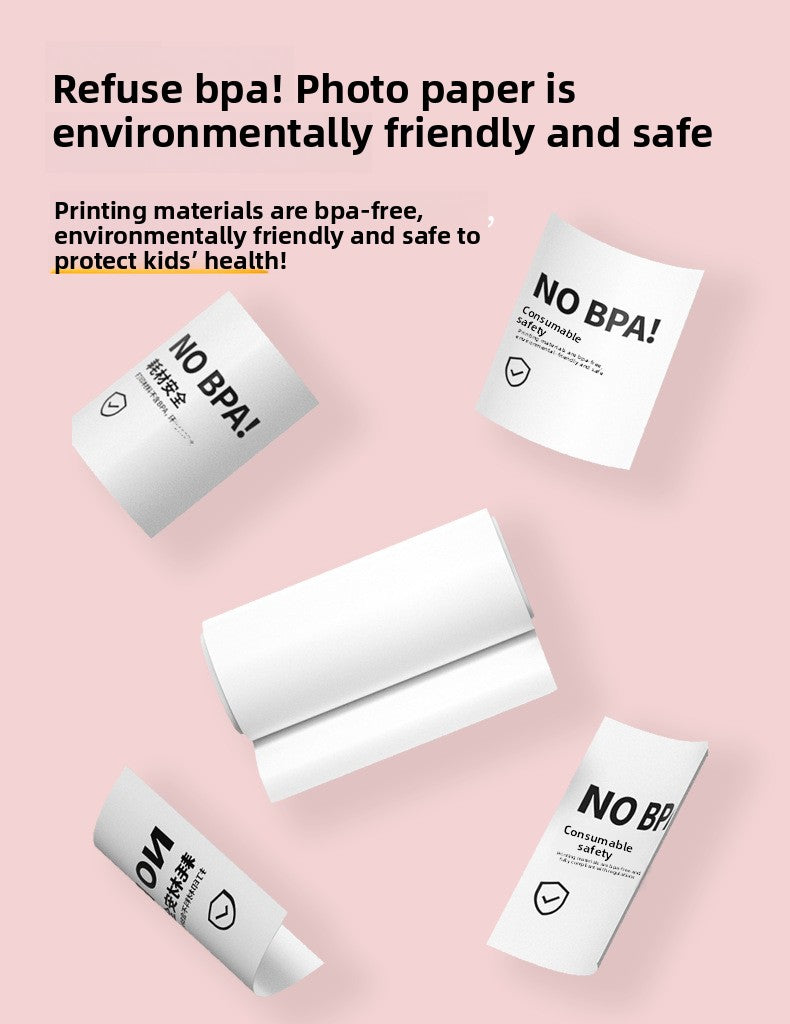 Polaroid Cross-Border HD Photo and Video Children's Camera with Silicone Case Student Children's Print Camera Photo Paper