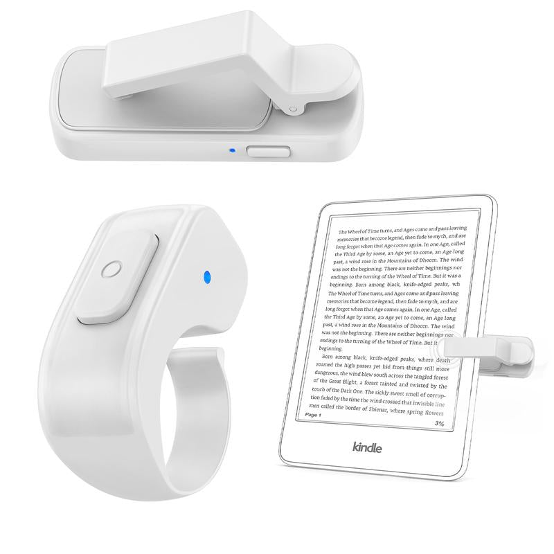 DATAFY Page Turner Ring for Kindle, Hands-Free Remote Control with Storage Bag, Camera Shutter & Video Recording, eReaders Clicker for Kindle iPad iPhone Tablets,TikTokShopBlackFriday