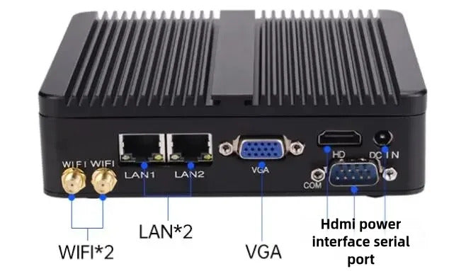 J1900 J1800 N2830 N2920 Embedded Fanless Mini PC Fanless 2LAN Gigabit NICs MINI Computer PfSense Server Firewall with 2xCOM