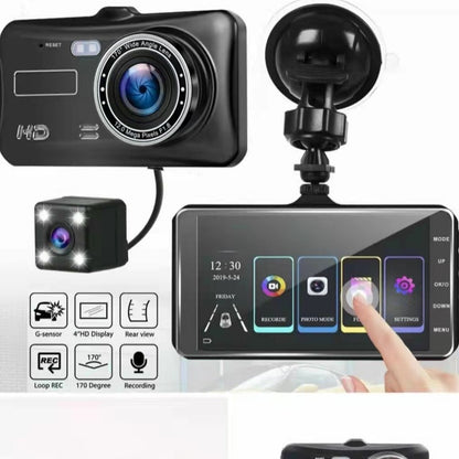 Wow4Touch Screen Dash Cam HD Dual Lens Reversing Camera1080P Dual Front and Rear Camera Recording