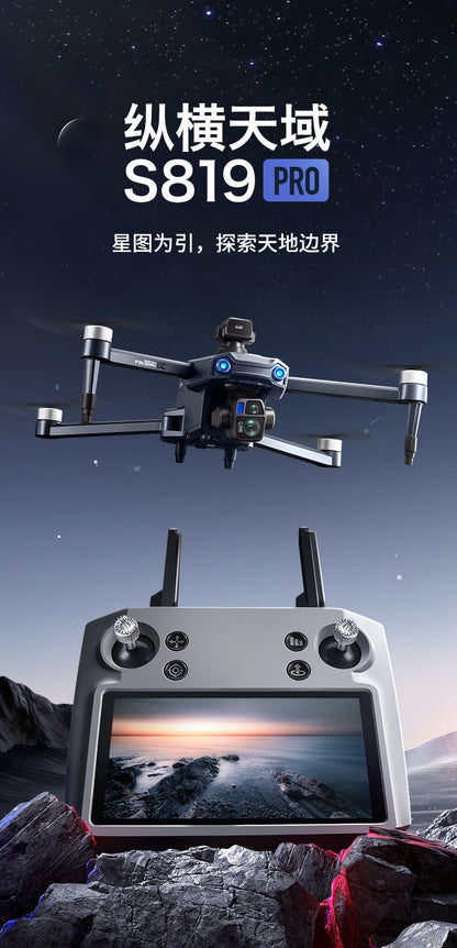 Cross-Border S819Remote Control Screened Drone with Relay Digital Image Transmission and Airdrop Capability2.7K High-Definition Aerial Drone