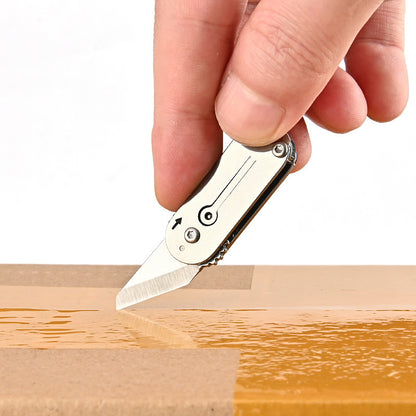 Cute Stainless Steel Mini Pocket Knife Portable Pocket Knife Keychain Pendant Unboxing Courier Knife