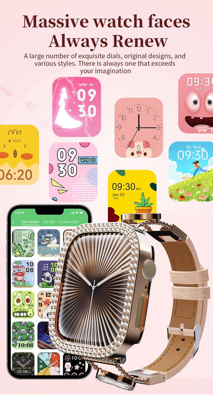 2025 Fashion Smart Watches for Women, Touch Screen Watch, Answer/Make Calls/100+ Sports Modes/Message Reminder, DIY Watch Dials, Wearable Devices, Smart Watches for iPhone/Andriod, Gift for Wife, Girl Friend