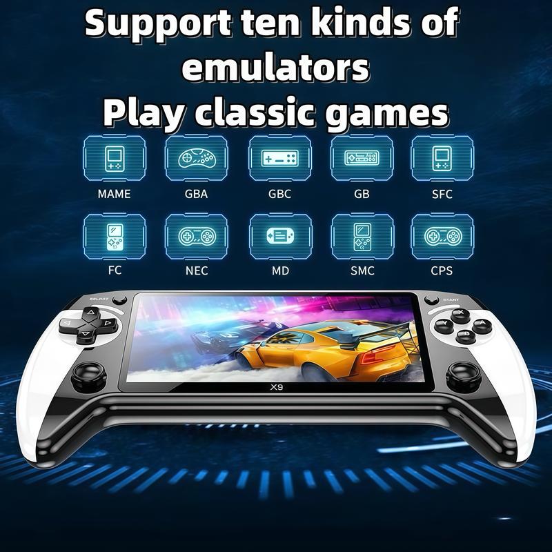 X9 Handheld Game Console, Rechargeable Portable Game Console with Built-in 10 Emulator Games, Handheld Wireless Gaming Console for Home & Travel, Protective #TikTokShopBlackFriday