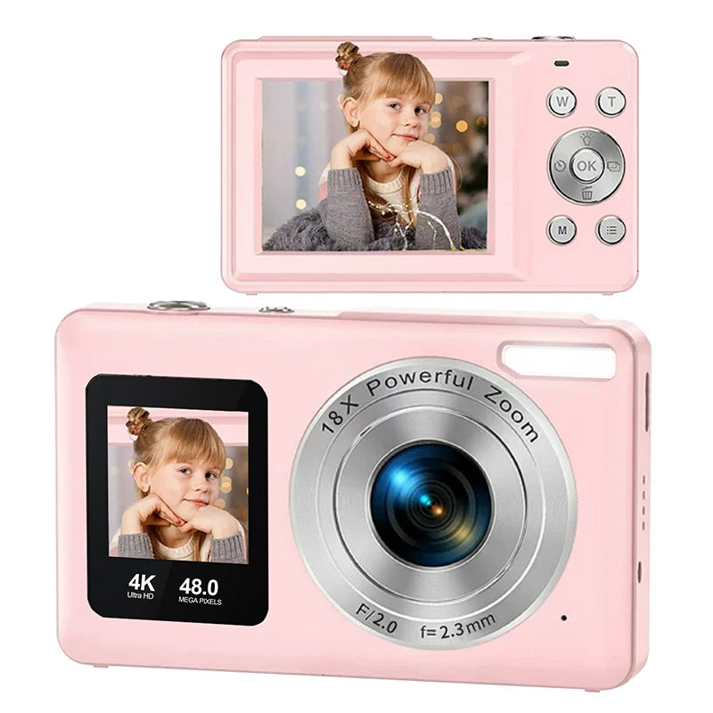 Cross-Border Private Model Hot-Selling Upgraded HD Digital Camera Student Pocket Camera Dual-Screen Selfie Camera Children's Camera