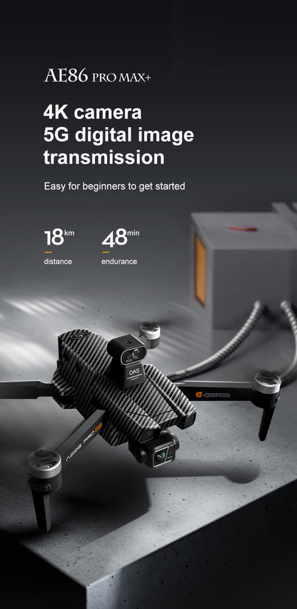 AE86+Digital image transmission with touchscreen obstacle avoidance HD professional aerial photography drone automatic return GPS Remote control aircraft