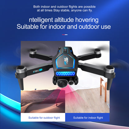 Cross-Border S180Drone Aerial Photography Electric Lens Obstacle Avoidance Brushless Motor Optical Flow Remote Control Aircraft Toy drone