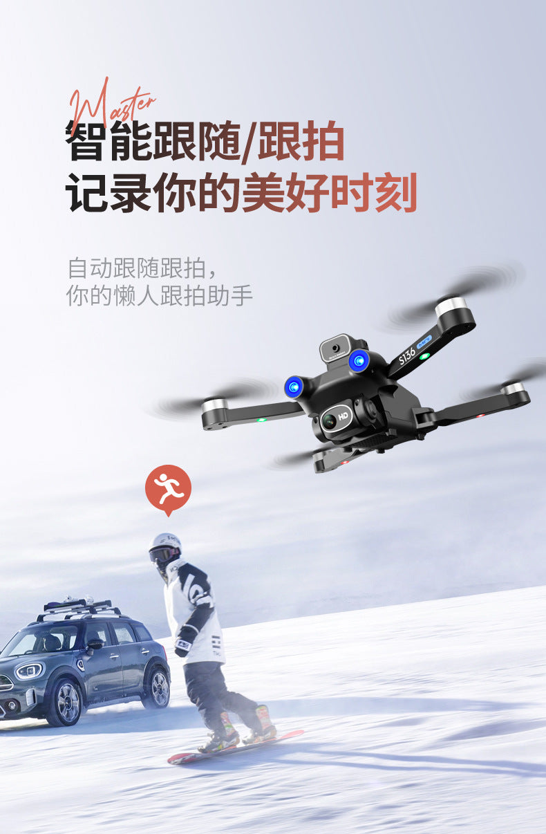 Cross-Border S136Uav GPS Positioning Brushless Motor HD Dual Camera Aerial Photography Obstacle Avoidance Remote Control Aircraft Drone