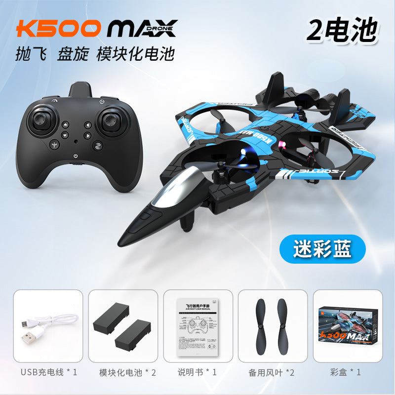 Cross-Border K500Max Fighter Four-Channel Suspension Four-Axis Drone Altitude Hold Roll Stunt Lighting Aircraft Low Price