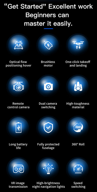 Cross-Border X226Screen-Controlled Drone Optical Flow Positioning Brushless Aircraft HD Aerial Photography ESC Camera Remote-Controlled Airplane