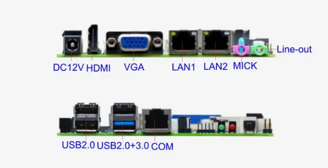 J1900 N2805 NANO Motherboard SBC IPC Mainboard industrial with Celeron Quad Core DC-12V Optional 2xGbE LAN  VGA 1-COM