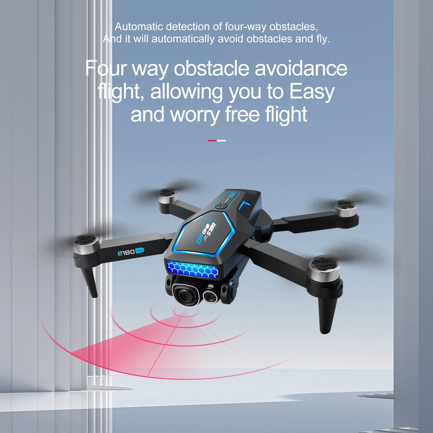 Cross-Border S180Drone Aerial Photography Electric Lens Obstacle Avoidance Brushless Motor Optical Flow Remote Control Aircraft Toy drone