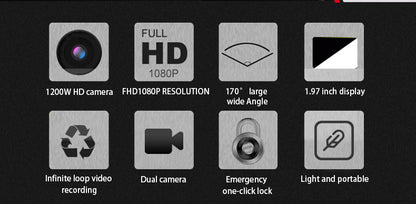 Cross-border HD Dash Cam wifi Mobile Phone Interconnection Starlight Night Vision Dual Lens Car Mount DVR Driving Record