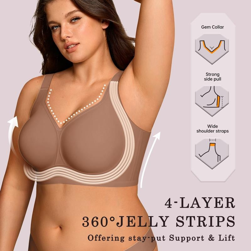Women Wirefree Bras for Women Full Coverage No Underwire Everyday Bras Comfortable Wireless Padded Bras
