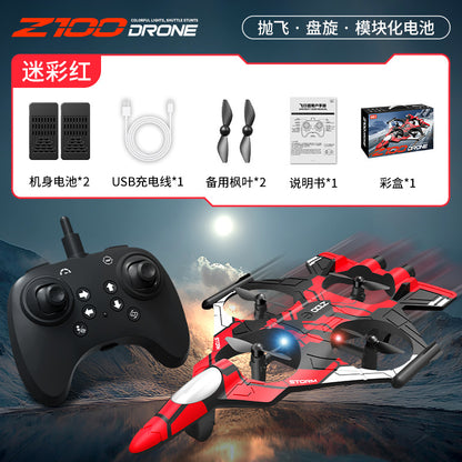 Cross-Border Z100Fighter Four-Channel Suspension Four-Axis Drone Altitude Hold Roll Stunt Gyro Light Aircraft Low Price