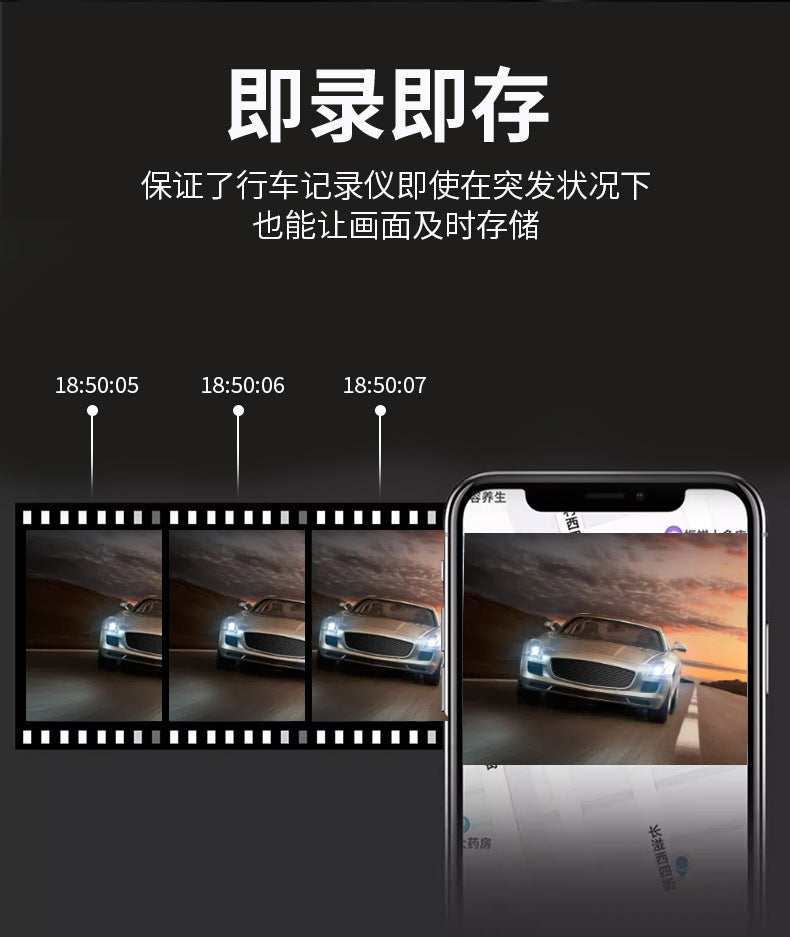 Driving Recorder4K Ultra HD Night Vision2025New wireless car-mounted dual-camera front and rear360Panoramic View