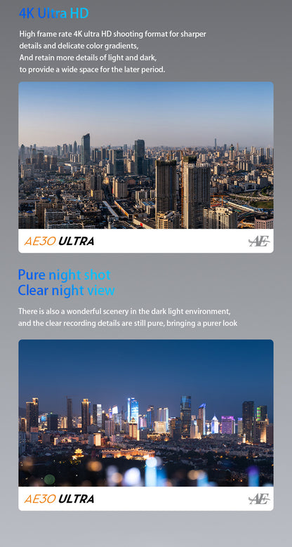 Cross-Border AE30Screen-controlled Three-axis Gimbal Drone HD Aerial Photography Digital Image Transmission GPS Positioning Flight Device Drone