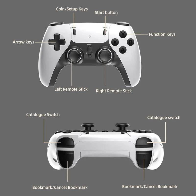 M15 Wireless Retro Game Stick with Built-in 23 Emulators, HD Output System, 2.4G Wireless Controllers & 64GB TF Card for Gamers of All Ages Springtok