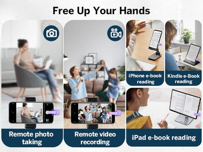 DATAFY Page Turner Ring for Kindle, Hands-Free Remote Control with Storage Bag, Camera Shutter & Video Recording, eReaders Clicker for Kindle iPad iPhone Tablets,TikTokShopBlackFriday