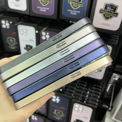 Compatible with iPhone 15 14 13 12 Pro Max Plus Original Titanium Phone Case Apple 14 Pro Max Metal Texture 13 Matte Anti-drop Protective Cover
