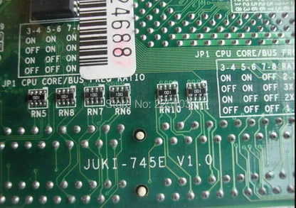 JUKI-745E 100%OK Original Embedded IPC Board ISA Slot Industrial motherboard Half-Size CPU Card PICMG1.0 Mainboard with CPU RAM