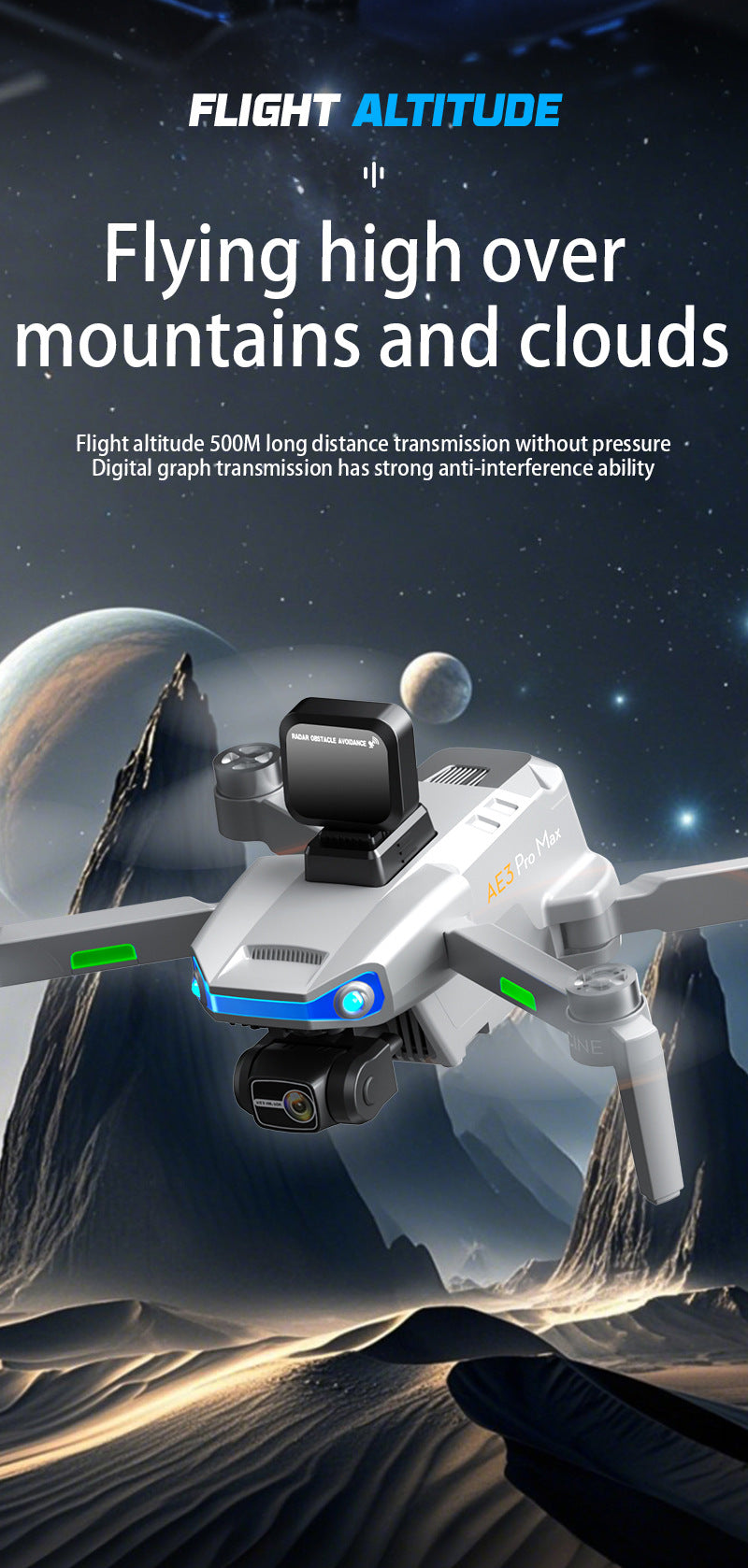 Cross-Border AE3Drone remote control with screen brushless GPS Three-axis gimbal Obstacle Avoidance Drone Remote Control Aircraft