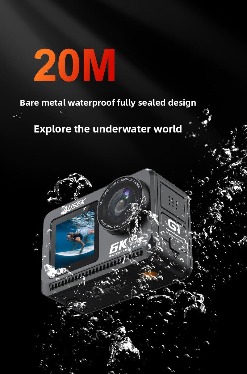 6K Sports Camera Anti-Shake Bare Camera Waterproof Outdoor Cycling Shooting Diving Fishing Sports Camera Cross-Border New Model