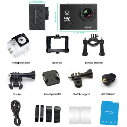 Cross-Border4K Sports Camera wifi High Definition Outdoor Shooting Action camera Customizable from the source factory