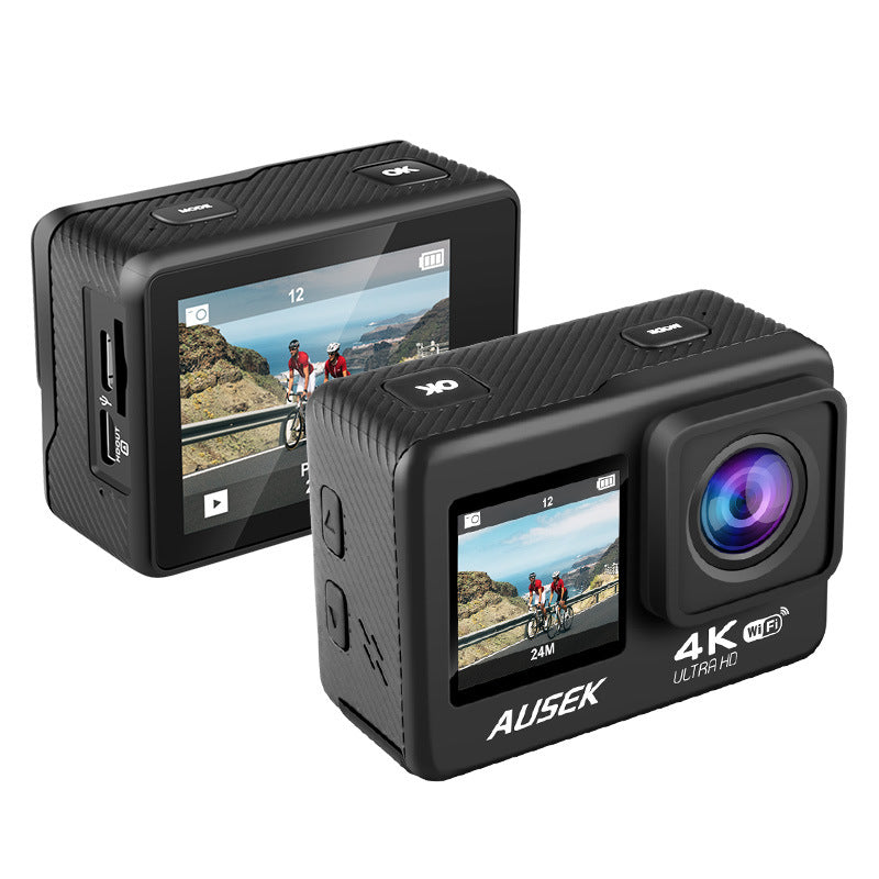 Cross-border action camera anti-shake touch dual screen wifi Outdoor shooting ski riding head-mounted camera factory