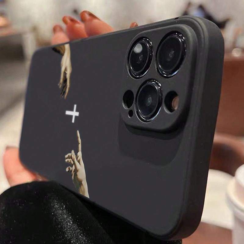 Creative Cross Pattern Phone Case, Anti-drop Shockproof Phone Protective Cover, Phone Accessories Compatible with iPhone 11 12 13 14 15 16 Pro Max