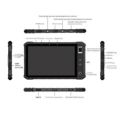 Three-Proofing Tablet Computer 10-Inch Android New 4g5g Three-Proof Tablet Industrial Computer NFC Face Recognition