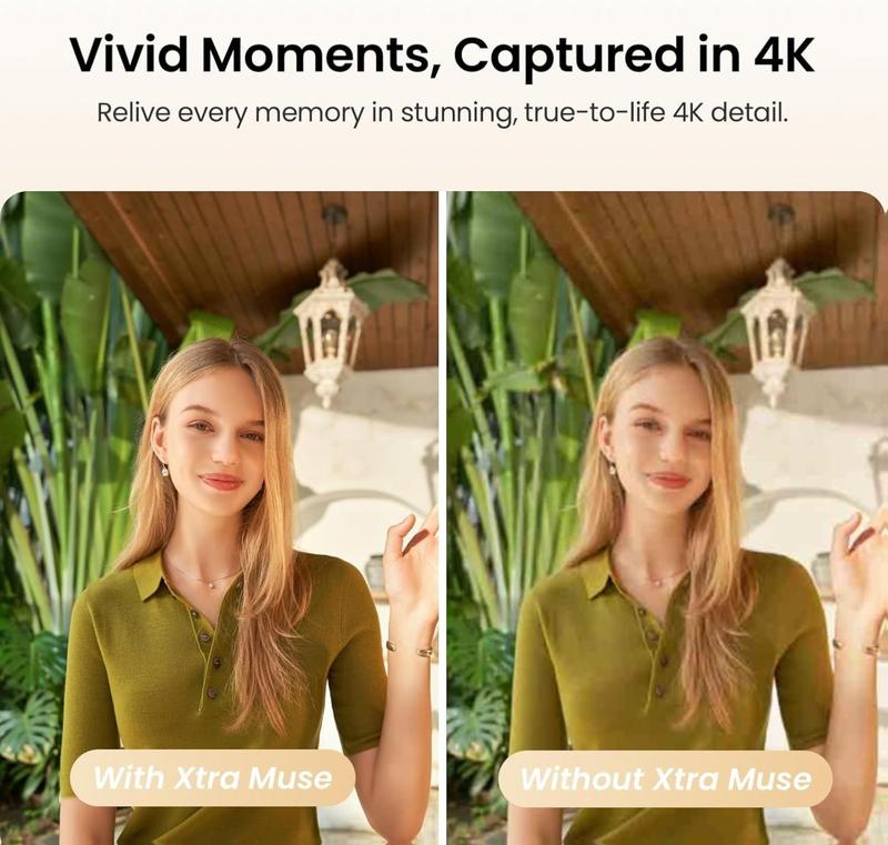 Xtra Muse Vlogging Camera with 1'' CMOS 4K/120fps Videos 3-Axis Gimbal Stabilizer Fast Focusing Face/Object Tracking Portable Handycam Camcorder