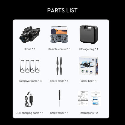 Cross-Border New Products K10MAX High-definition Aerial Photography Drone Four-way Obstacle Avoidance Optical Flow Localization Folding Four-axis Remote Control Aircraft