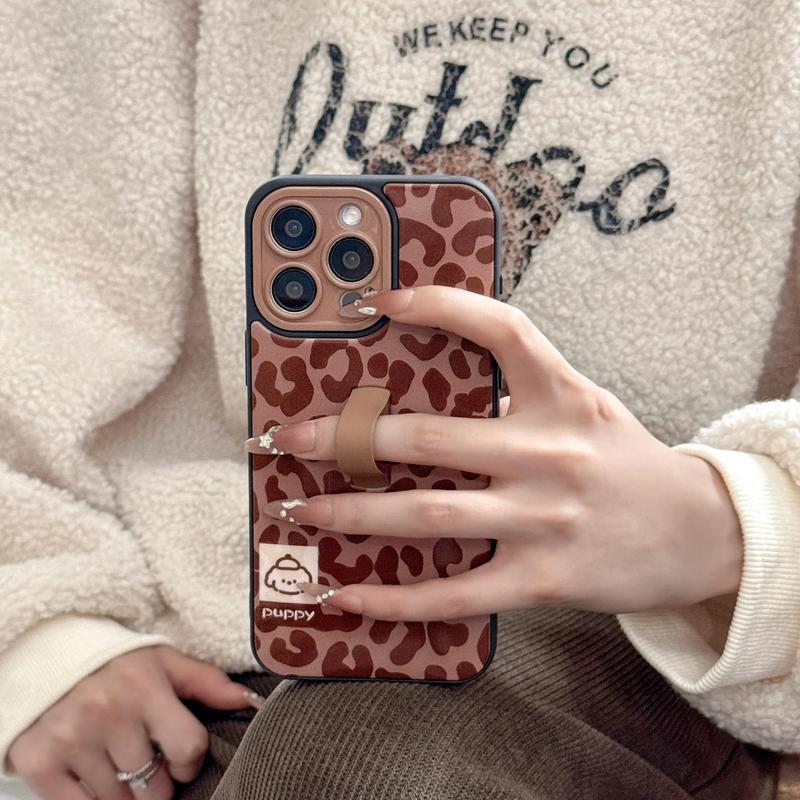 Fashion Leopard-print Pattern Phone Case, Decorative Phone Protector Cover, Phone Accessories Compatible with iPhone 13 14 15 16 Pro Max/Pro, Phone Case