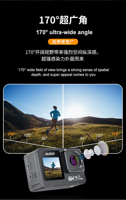 6k Sport Action Cam Camera Cross-Border6k Sports Camera Anti-Shake Waterproof6k Cycling Computer