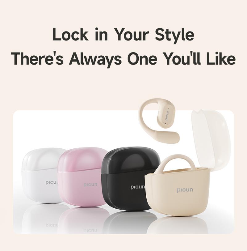 Picun H1 Lightweight Earbud Audio Headset with CVC, HD Microphone, Electronic Touch Control, Ideal for Cycling, Running & Workouts, Wireless Design