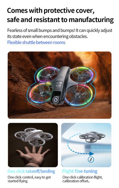 Cross-Border K200 Drone Brushless with Screen Aerial Photography Aircraft Optical Flow Positioning Color Light Full Protection Remote Control Plane