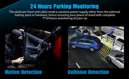 Super Clear1080P Starlight Night Vision Front and Rear Dual Recording WIFI Mobile Phone Interconnection Dual-Lens Car Mount DVR Driving Recorder