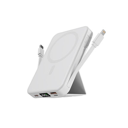 VIL Magsafe Battery Pack, 10000mAh Magnetic Power Bank 22.5W PD Fast Charging with USB-C Cable LED Display Wireless Portable Charger with Stand for iPhone 16/15/14/13/12/Pro