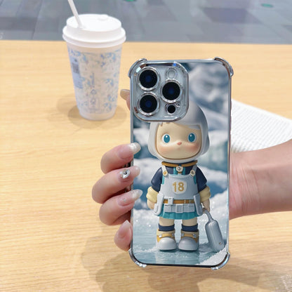 Glossy Oil Suitable for iPhone 17 Pro Max Phone Case 16P 15 12 14 13 11 Four-corner Anti-drop Electroplated Cross-border Outdoor