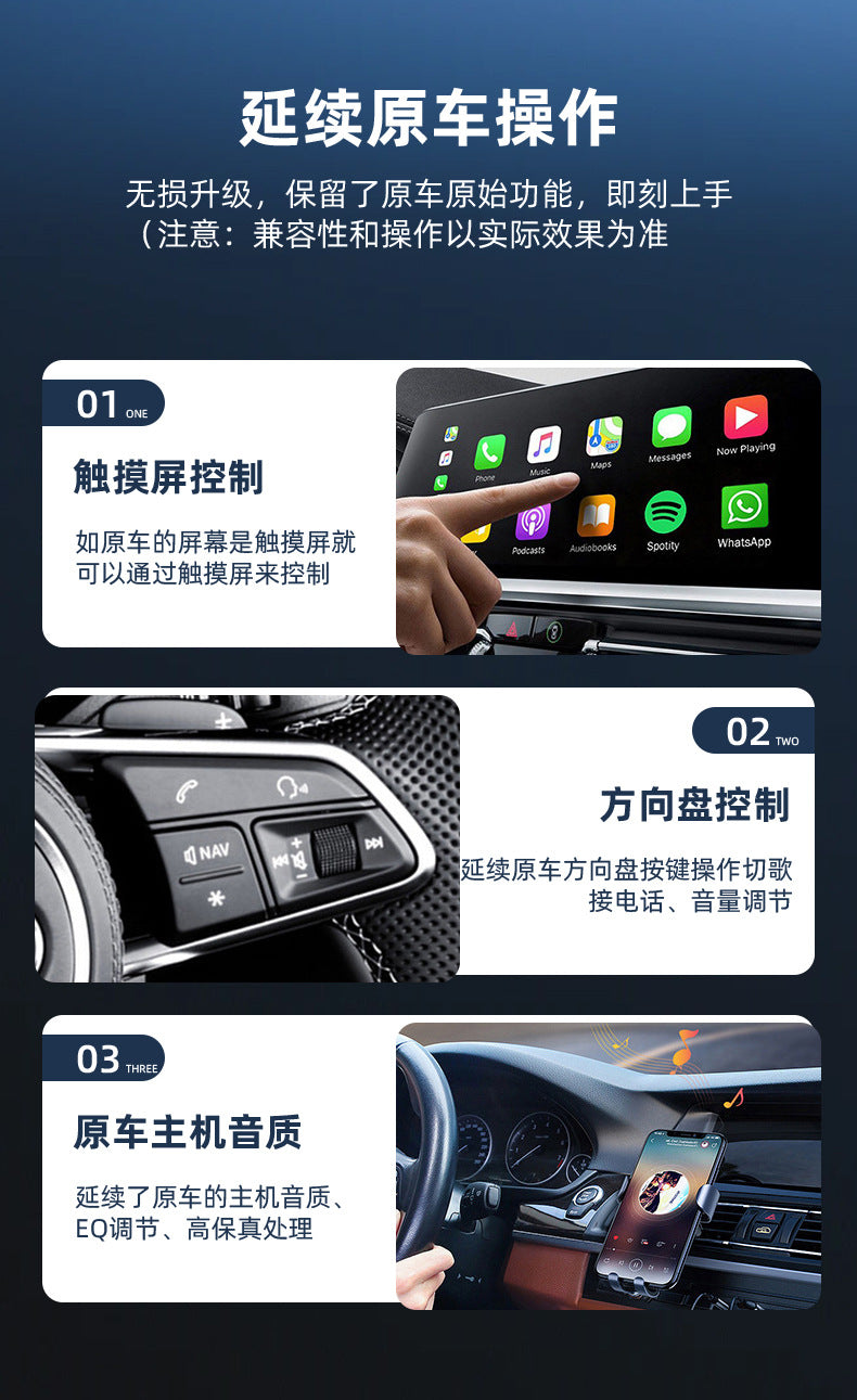 Wireless carplay Adapter for Android Auto Wired to Wireless Car Navigation2Combination1carplay Box