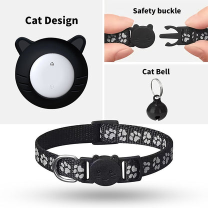 iOS Dedicated Pet Locator Collar Global Tracker Compatible with Apple Find My Locator Cat Collar