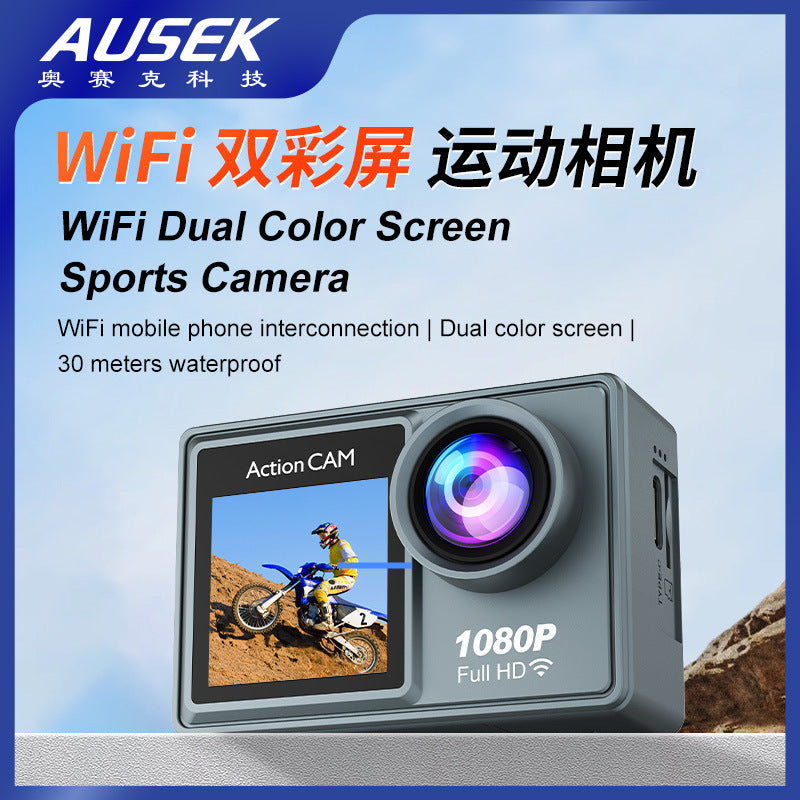 Cross-border new high-definition sports camera waterproof wifi Remote Control Outdoor Aerial Photography Camera Helmet Riding Camera