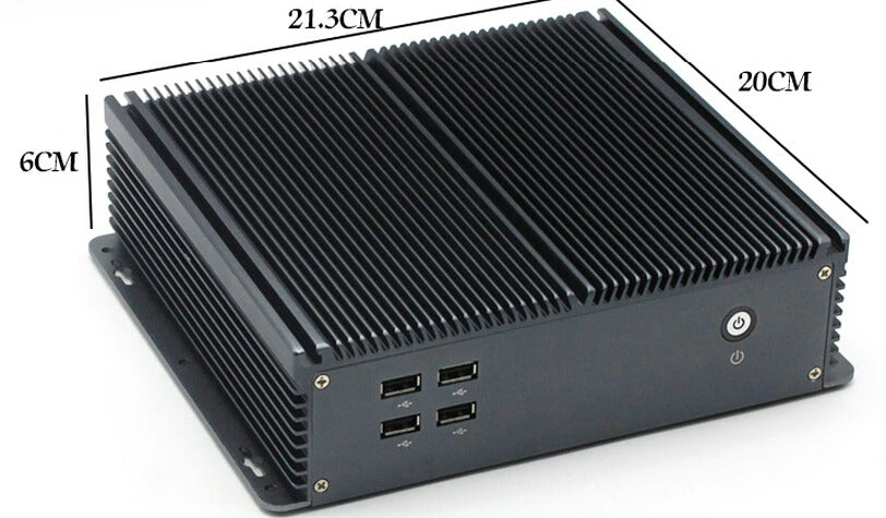 Embedded Computer IPC Fanless Mini Industrial BOX PC For Intel J1900 CPU 6*COM \ LPT \ 2* Giga LAN \ VGA \ 2G RAM \ Barebone 12V