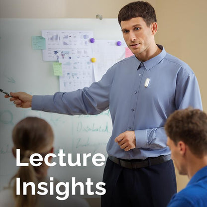 PLAUD NotePin Smart Voice Recorder, 64GB Memory, Supports 112 Languages, App Control, AI Transcribe & Summarize, Audio Recorder for Lectures & Meetings