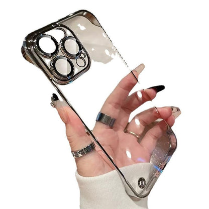 Compatible with iPhone 16 15 14 13 12 11 PRO MAX Plus Frameless Ultra-thin Apple 14 Transparent 12 Hard 11 with Built-in Lens Protector Phone Case