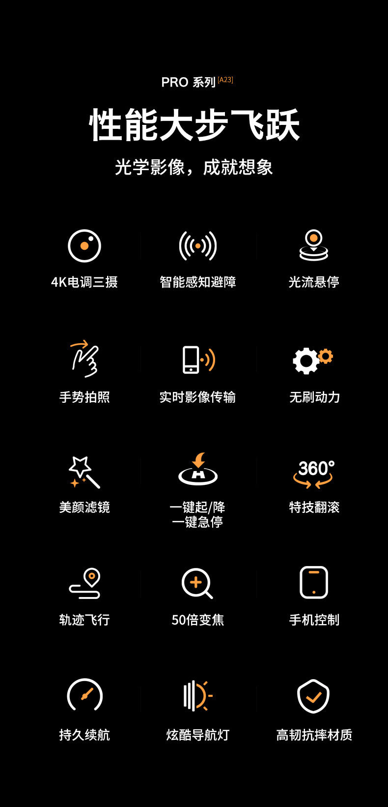 Cross-Border A23 PRO Drone HD Aerial Photography Quadcopter Brushless Obstacle Avoidance Remote Control Aircraft Export Toy