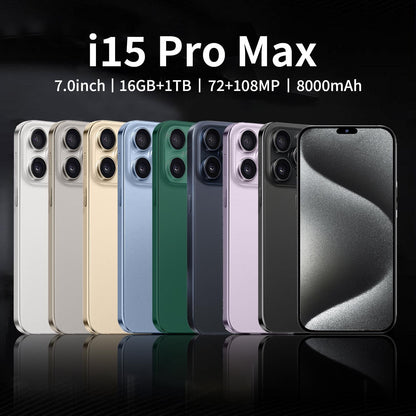 i15ProMax Smartphone 7.0inch HD Large Screen Android 16+1T Direct from Manufacturer (Hot Selling Model)